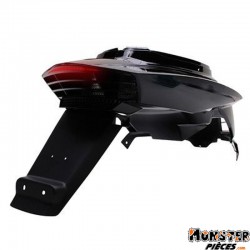 COQUE AR SCOOT BCD POUR MBK 50 BOOSTER 2004>-YAMAHA 50 BWS 2004> NOIR RX AVEC PASSAGE DE ROUE + FEU STOP DE NITRO AVEC AILETTES