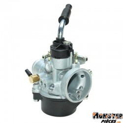 CARBURATEUR DELLORTO PHVA 17,5 ED (TYPHO) (MONTAGE SOUPLE, AVEC GRAISSAGE, POUR STARTER AUTO, AVEC SORTIE CABLE COUDEE) (REF 101
