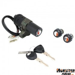 CONTACTEUR A CLE 50 A BOITE ADAPTABLE DERBI 50 SENDA-GILERA 50 SMT 2003>2006 (AVEC SERRURE DE SELLE)  -SELECTION P2R-