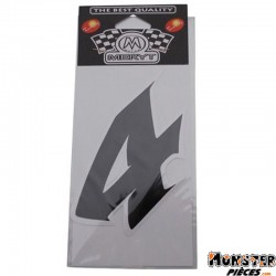 AUTOCOLLANT NUMERO 4 NOIR (H  9cm) (MERYT)