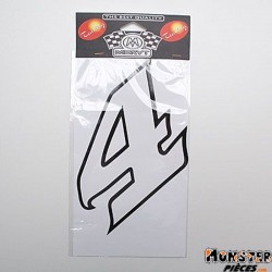 AUTOCOLLANT NUMERO 4 BLANC (H 13cm) (MERYT)