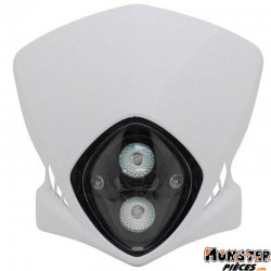 TETE DE FOURCHE 50 A BOITE REPLAY DUKE BLANC HALOGENE 2x20W