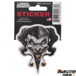 AUTOCOLLANT-STICKER LETHAL THREAT AIRBRUSH JESTER (7x11cm) (RC00038)