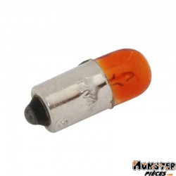 AMPOULE-LAMPE 12V  4W NORME T4W CULOT BA9S TEMOIN STANDARD ORANGE (CLIGNOTANT) (BOITE DE 10)  -SELECTION P2R-