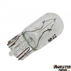 AMPOULE-LAMPE 12V  5W NORME T10 CULOT W2,1x9,5D WEDGE STANDARD BLANC (CLIGNOTANT) (BOITE DE 10)  -SELECTION P2R-