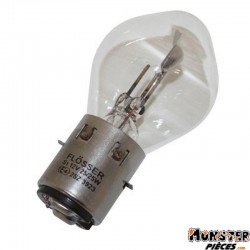 AMPOULE-LAMPE 12V 25-25W NORME S2 CULOT BA20D STANDARD BLANC (PROJECTEUR) (VENDU A L'UNITE)  -FLOSSER-