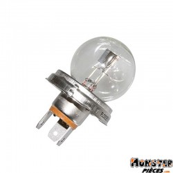 AMPOULE-LAMPE  6V 45-40W NORME R2 CULOT P45T STANDARD BLANC (PROJECTEUR) (VENDU A L'UNITE)  -FLOSSER-