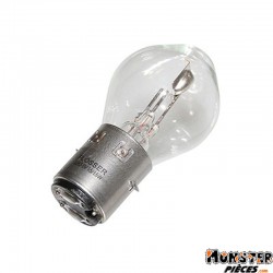 AMPOULE-LAMPE  6V 15-15W NORME S2 CULOT BA20D STANDARD BLANC (PROJECTEUR) (VENDU A L'UNITE)  -FLOSSER-