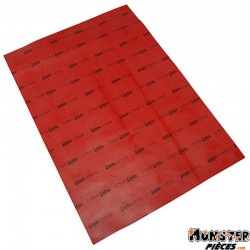 FEUILLE TOILE DE MEMBRANE CYCLO ADAPTABLE SOLEX ROUGE (210x300 mm)  SELECTION P2R-
