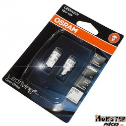 AMPOULE-LAMPE 12V  5W NORME W5W CULOT W2,1x9,5D WEDGE LED 6000 K BLANC (CLIGNOTANT) (BLISTER DE 2)  -OSRAM-