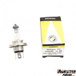 AMPOULE-LAMPE 12V 100-90W NORME H4 CULOT P43T BLANC (PROJECTEUR) (VENDU A L'UNITE)  -FLOSSER-