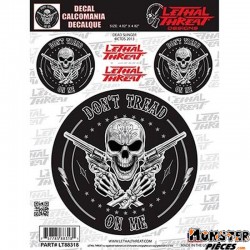 AUTOCOLLANT-DECAL LETHAL THREAT DEAD SLINGER (15x20cm) (LT88318)