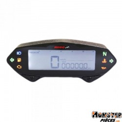 COMPTEUR-COMPTE TOURS KOSO DIGITAL DB-01RN (VITESSE, DISTANCE, REGIME MOTEUR, ESSENCE, CLIGNOTANTS)